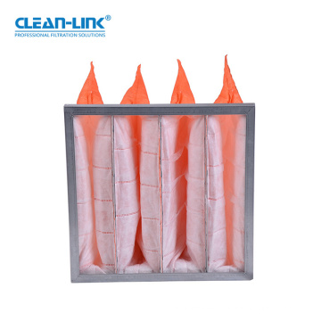 F5 Orange Pocket Medium Air Filter Bag Filter for Commercial, Bruiling Theather, Station, Airport